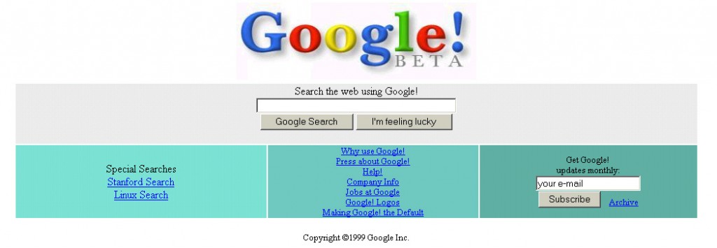 History of SEO from Old Google in 1998