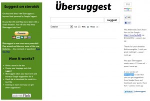 Ubersuggest free SEO research tools